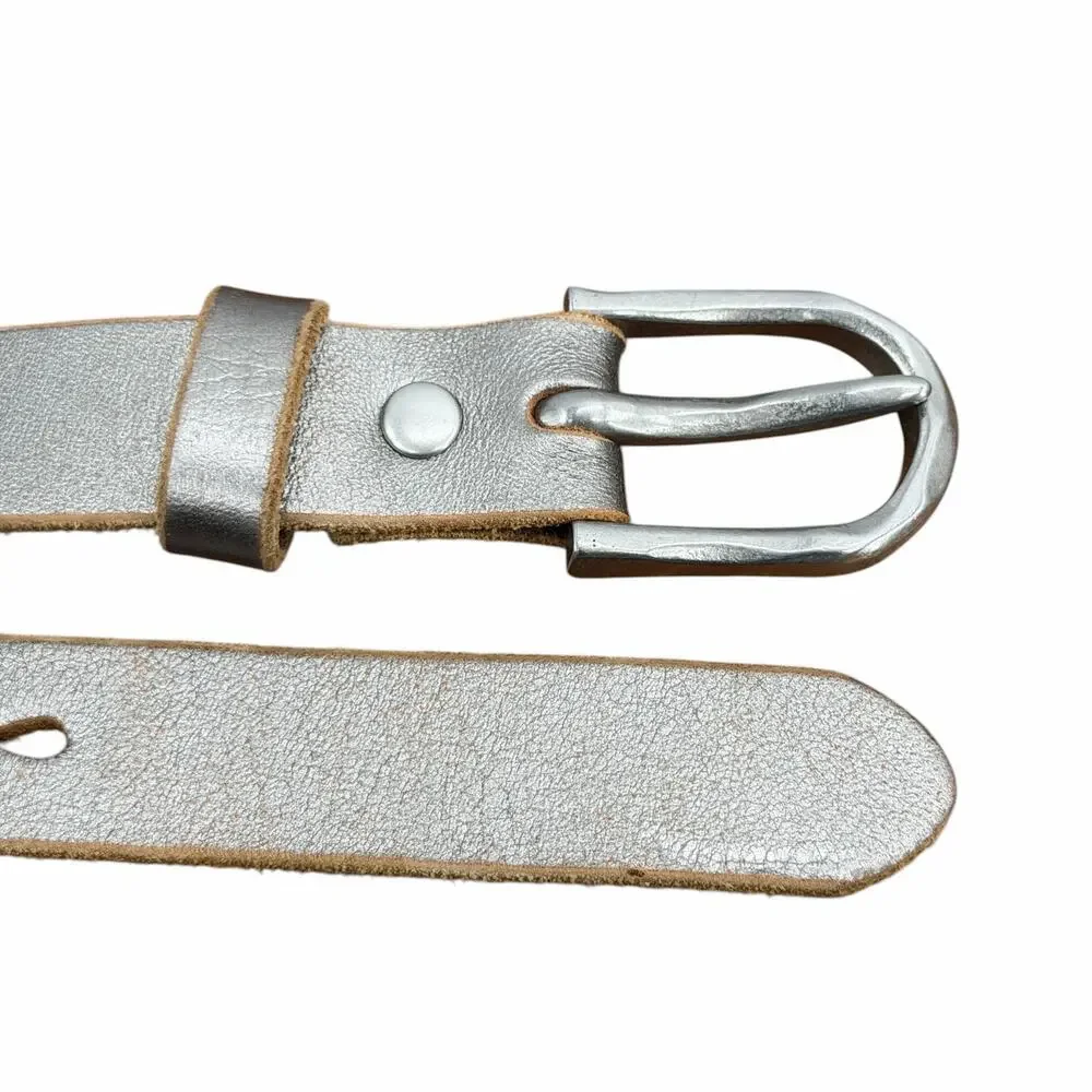 American Eagle Belt Silver Leather Vintage SZ S Women’s Rocker Streetwear Skinny